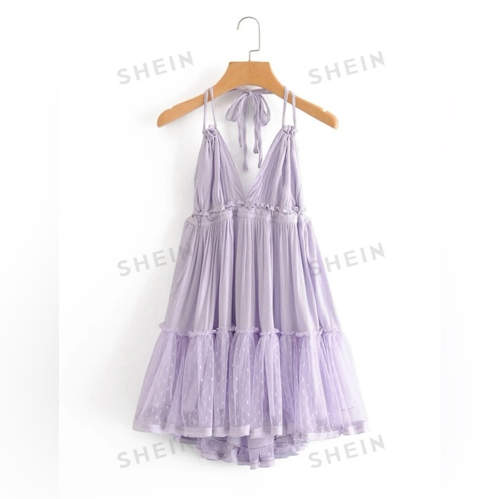 Open Back Halter Dress